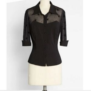 Collectif cute spider blouse